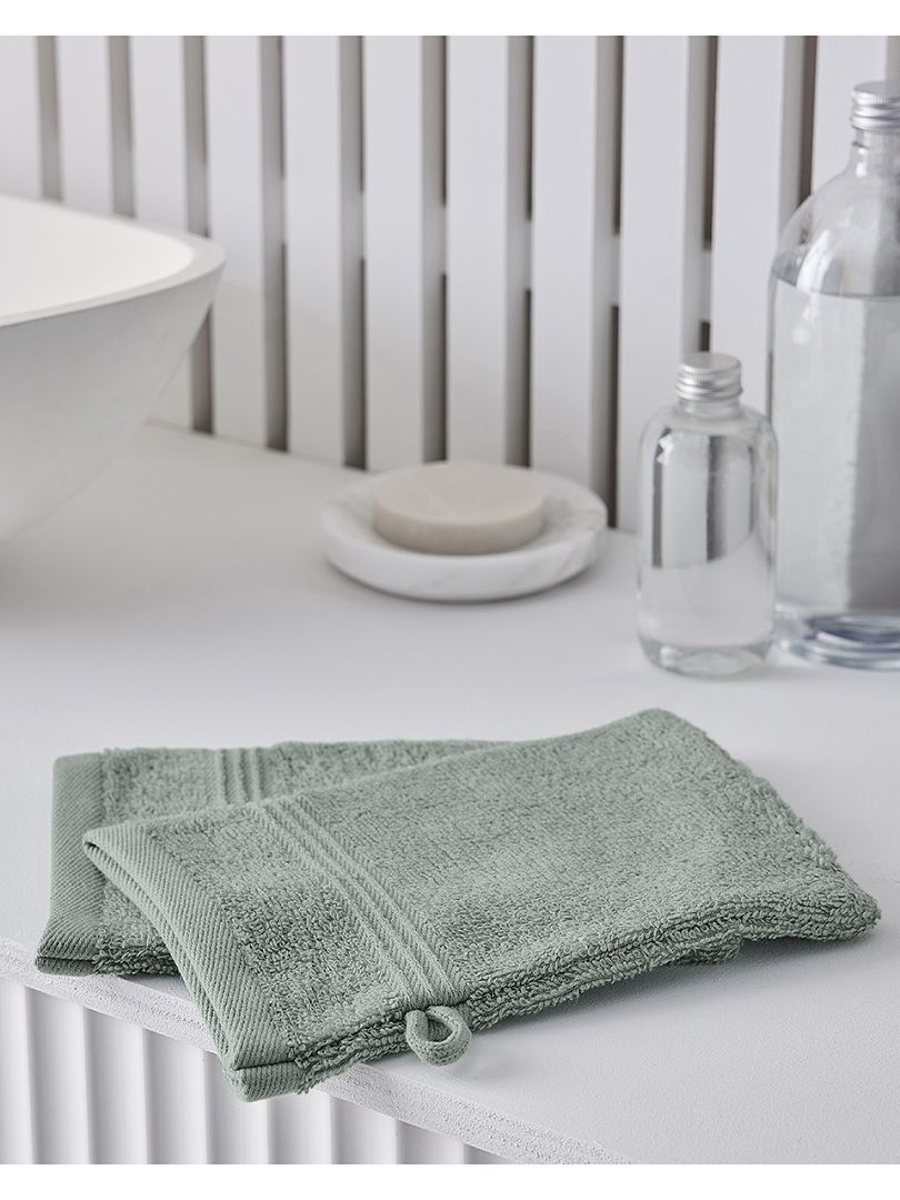 Juego de 2 guantes de baño - BEIGE