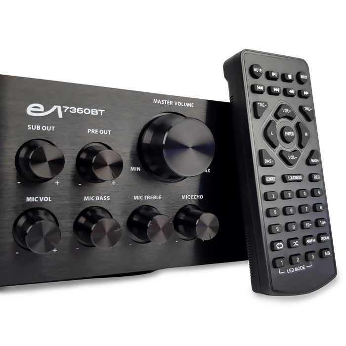 Home Cinema Package - Evidence Acoustics EA950-PG - 5 x 850W Speakers - 5.1 Amplifier with USB, BT, and FM Radio - 4 x 75W, 3 x 20W - Mini Strobe Included