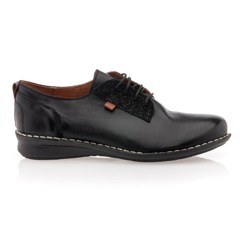 Zapatos de mujer negros con cordones / Zapatos Derby