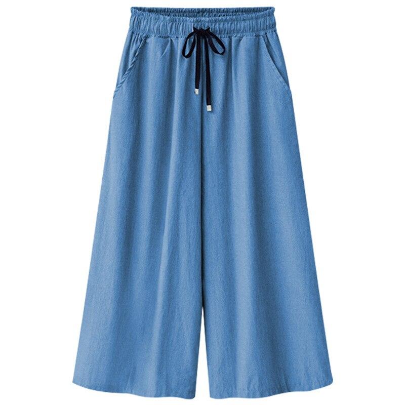 Pantaloni jeans estivi taglie forti 5XL 6XL a gamba larga da donna, pantaloni in denim larghi, pantaloni palazzo casual taglie forti da donna
