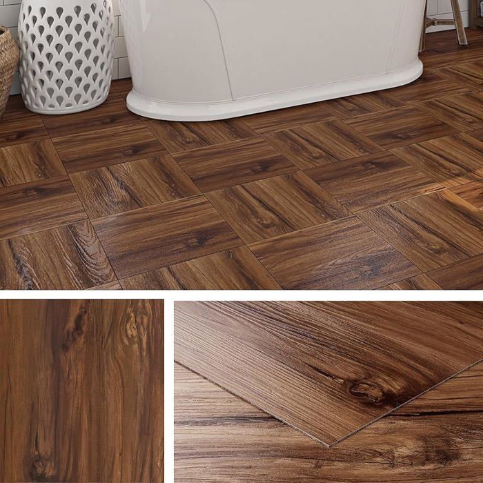 Baldosas adhesivas de PVC Livelynine, efecto madera natural, 30x30cm, impermeables, linóleo con aspecto de parquet, 30x30cm, 4 baldosas de madera natural