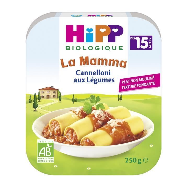 Canelone Vegetal Hipp Orgânico La Mamma +15m 250g