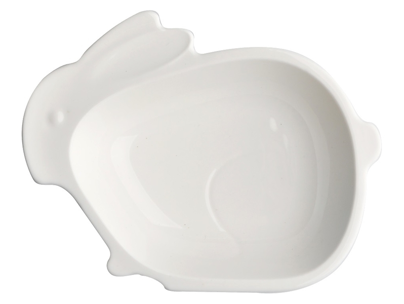 Miska zajączek porcelanowa 10 cm biała