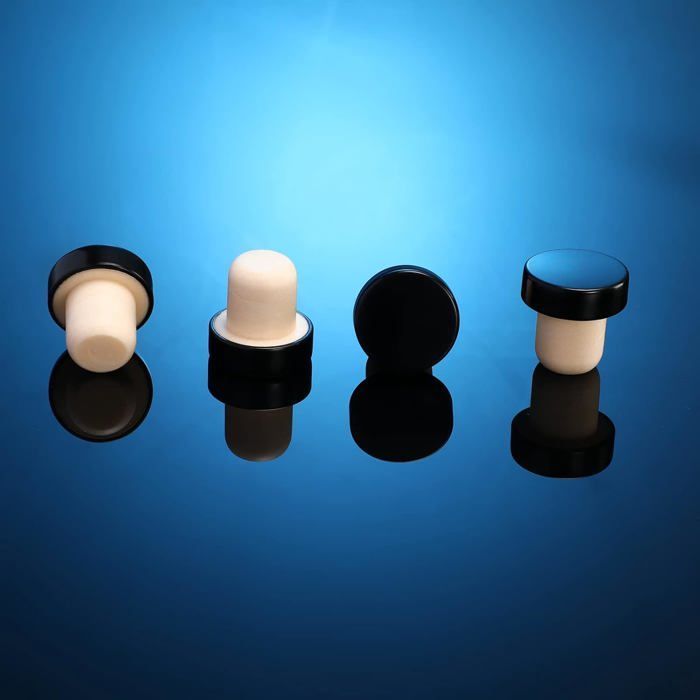 Pack of 30 T-shaped cork wine stoppers – Reusable sealing stoppers for wine/beer bottles and other items