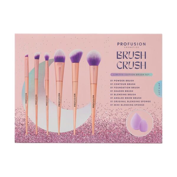 Sada štetcov Profusion Cosmetics Brush Crush, 8 kusov
