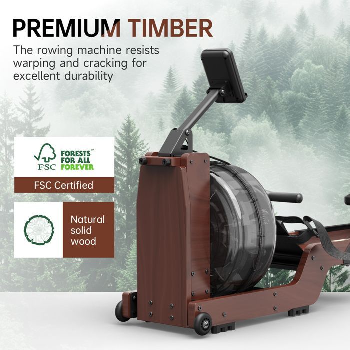 Waterroeimachine - JOROTO - MR390 - FSC-gecertificeerd eikenhout - 22L verticale tank - Bluetooth-monitor