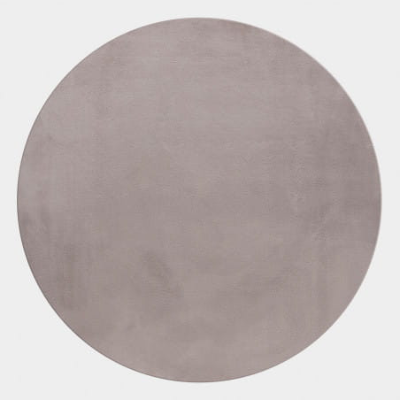 Dywan pluszowy Pouffy beżowy 120 cm x 120 cm    koło