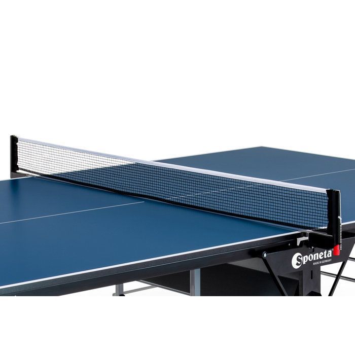 Table tennis table - SPONETA - S3-47i - Folding - Indoor use - Adjustable fixed net + side supports - Grey and blue
