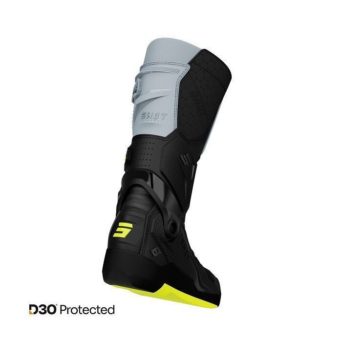 Bottes moto cross SHOT RACE GEAR Race 8 Grey Neon Yellow