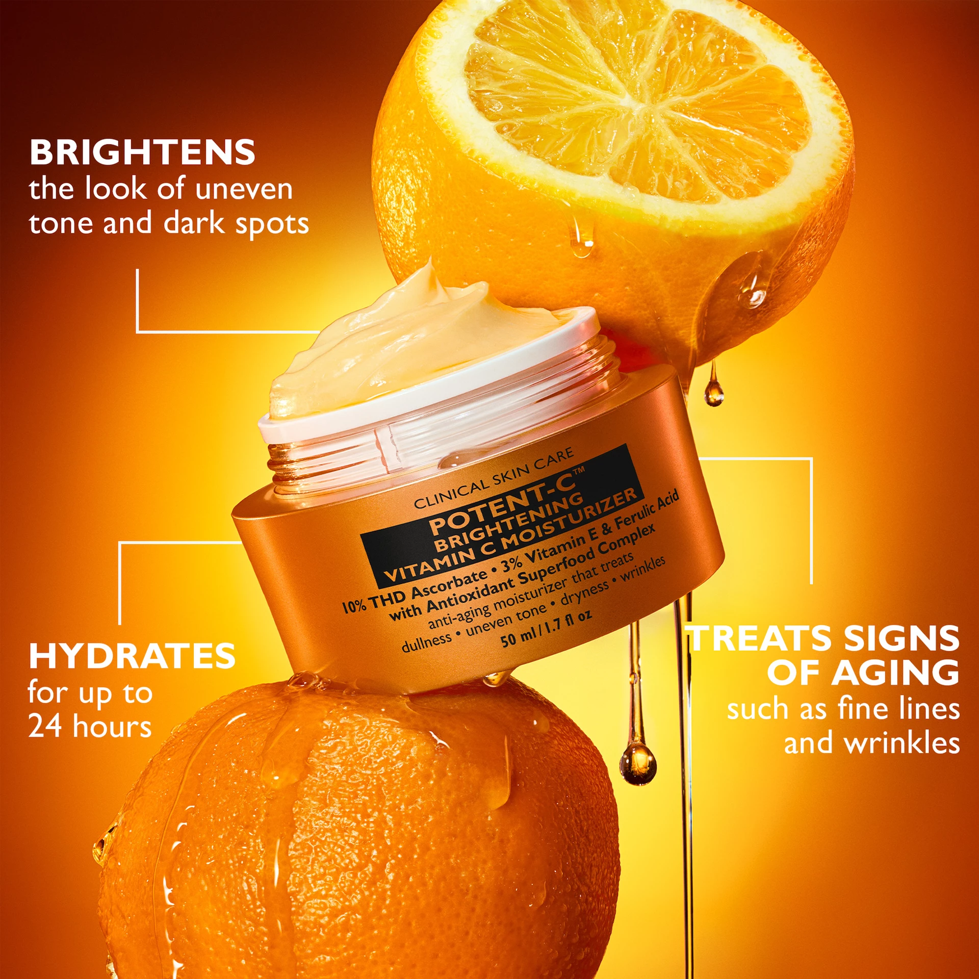 Cremă hidratantă de zi cu vitamina C și iluminare Potent-C™ 50 ml - Peter Thomas Roth
