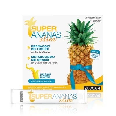 ZUCCARI Super Pineapple Slim afslanksupplement, 25 zakjes
