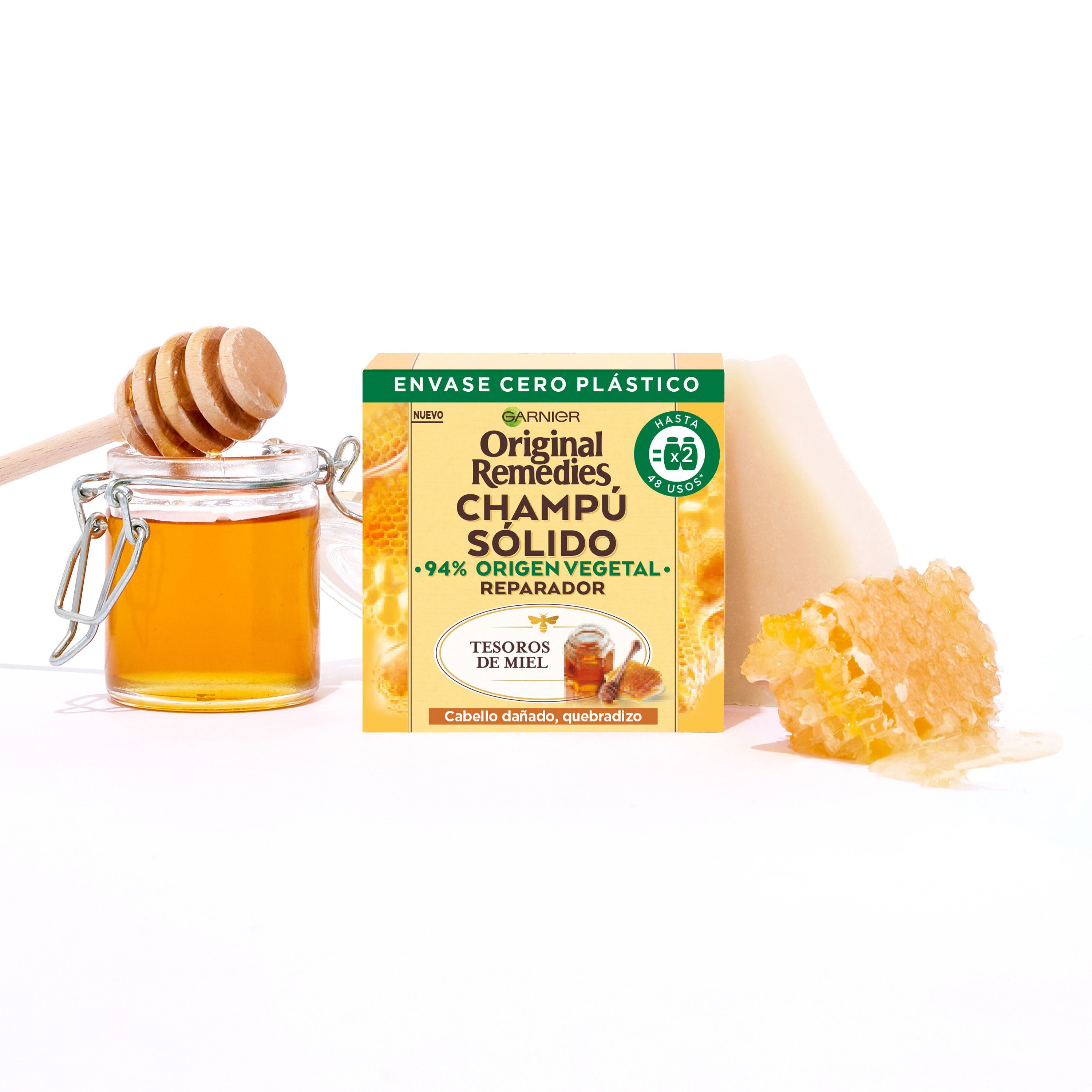 Tuhý šampón Original Remedies Honey Treasures Tuhé šampóny