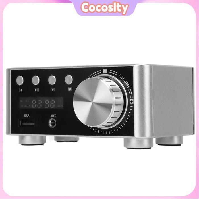 Amplificador Bluetooth Cocosity Mini, amplificador digital inalámbrico Bluetooth 5.0, receptor de audio estéreo HiFi, lámpara de techo.