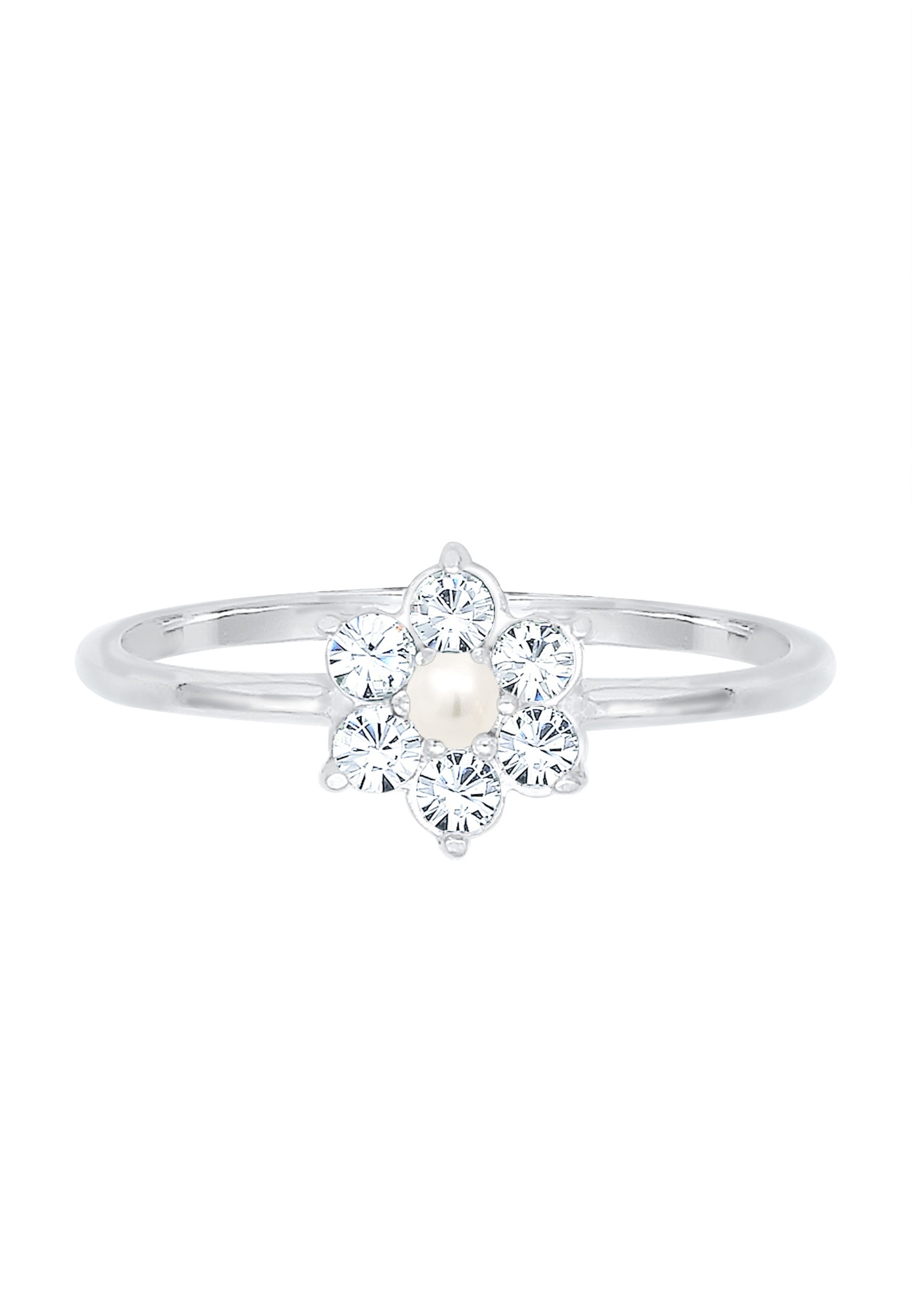 Elli PREMIUM Femmes Fleur Perle synthétique en argent sterling 925