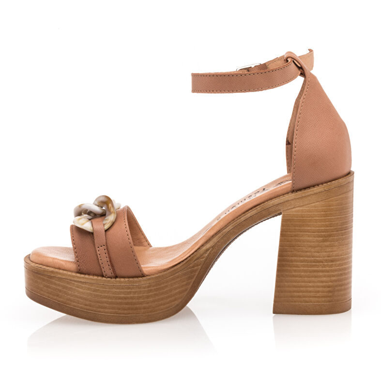Brune sandaler / sko med åpen tå til dame
