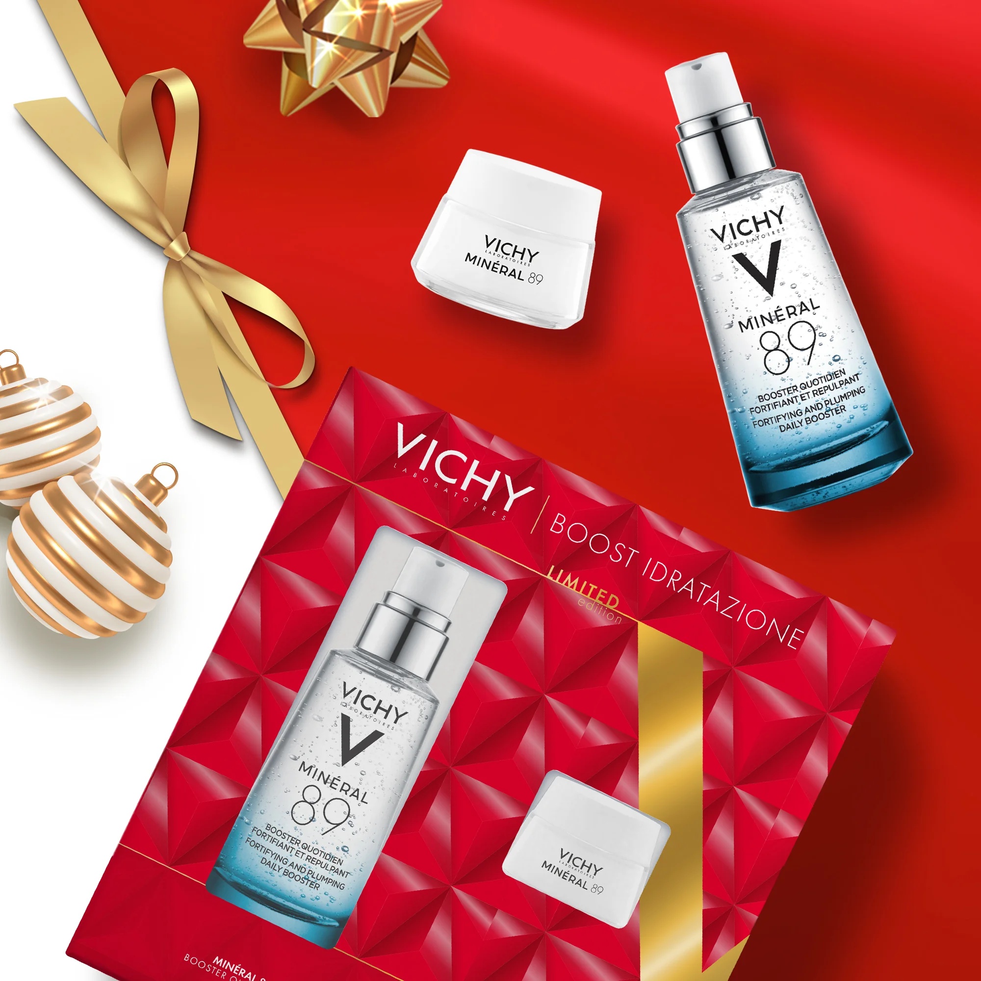 Vichy Mineral 89 Cadeauset: Mineral 89 Booster Serum 50ml + Mineral 89 Crème 15ml