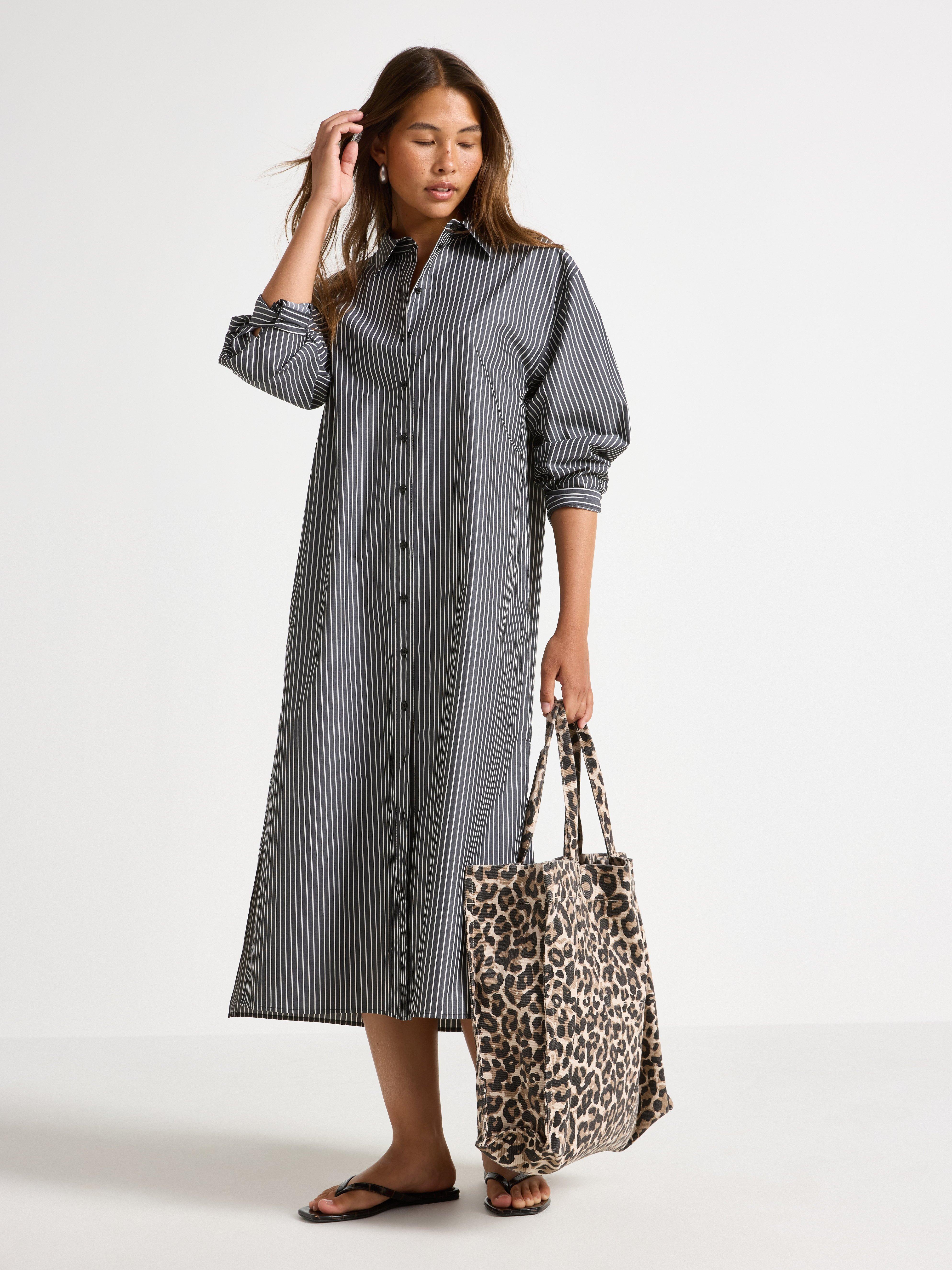 Vestido camisa preto