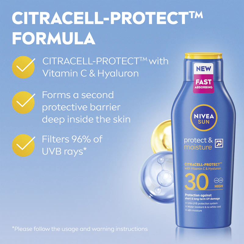 NIVEA SUN Protect & Moisture hydraterende zonnebrandcrème SPF 30