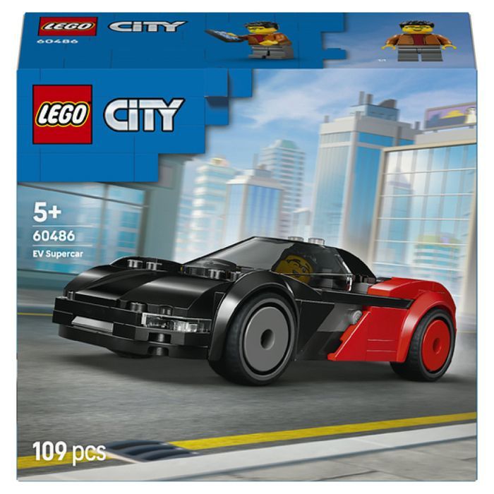 LEGO City 60486 La Supercar Électrique - Jeu de Construction dès 5 ans - Idée de Cadeau