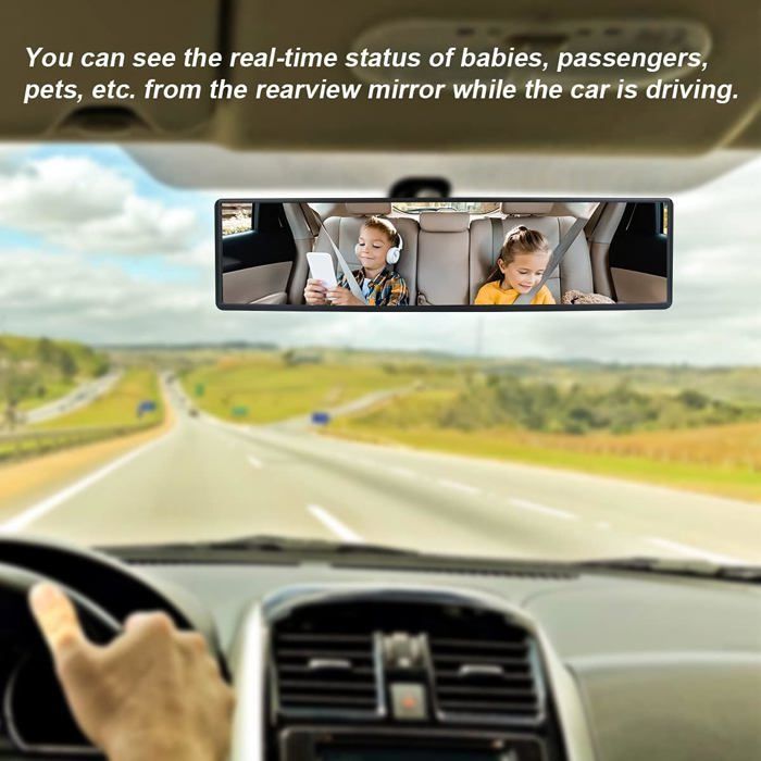 Rétroviseur de voiture, rétroviseur intérieur de voiture universel, remplacement panoramique, rétroviseur grand angle, rétroviseur