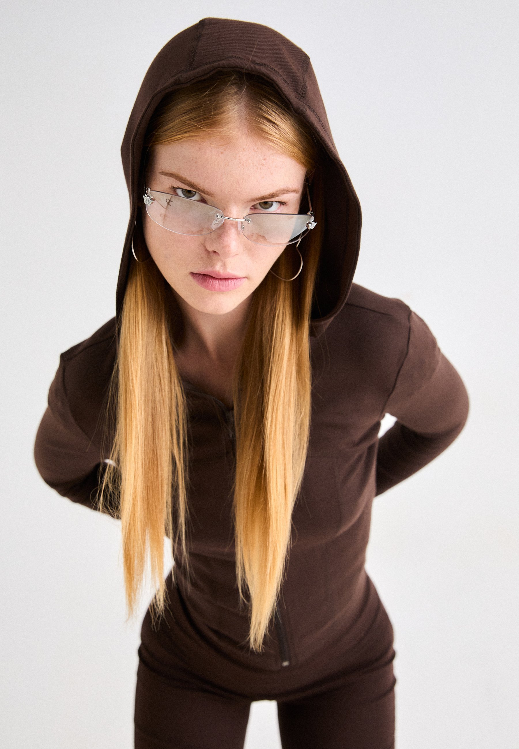Gina Tricot ZIP HOODIE JACKET - Giacca da allenamento - Java