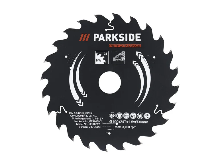 PARKSIDE PERFORMANCE® Lame de scie circulaire, 190 x 1,5 x 30 mm