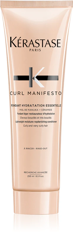 Kérastase Curl Manifesto Fondant Hydration Essentielle é um condicionador hidratante e nutritivo para cabelos cacheados e ondulados.