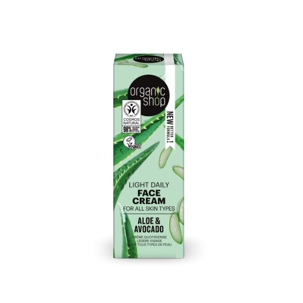 Organic Shop vieglais ikdienas sejas krēms visiem ādas tipiem 50ml