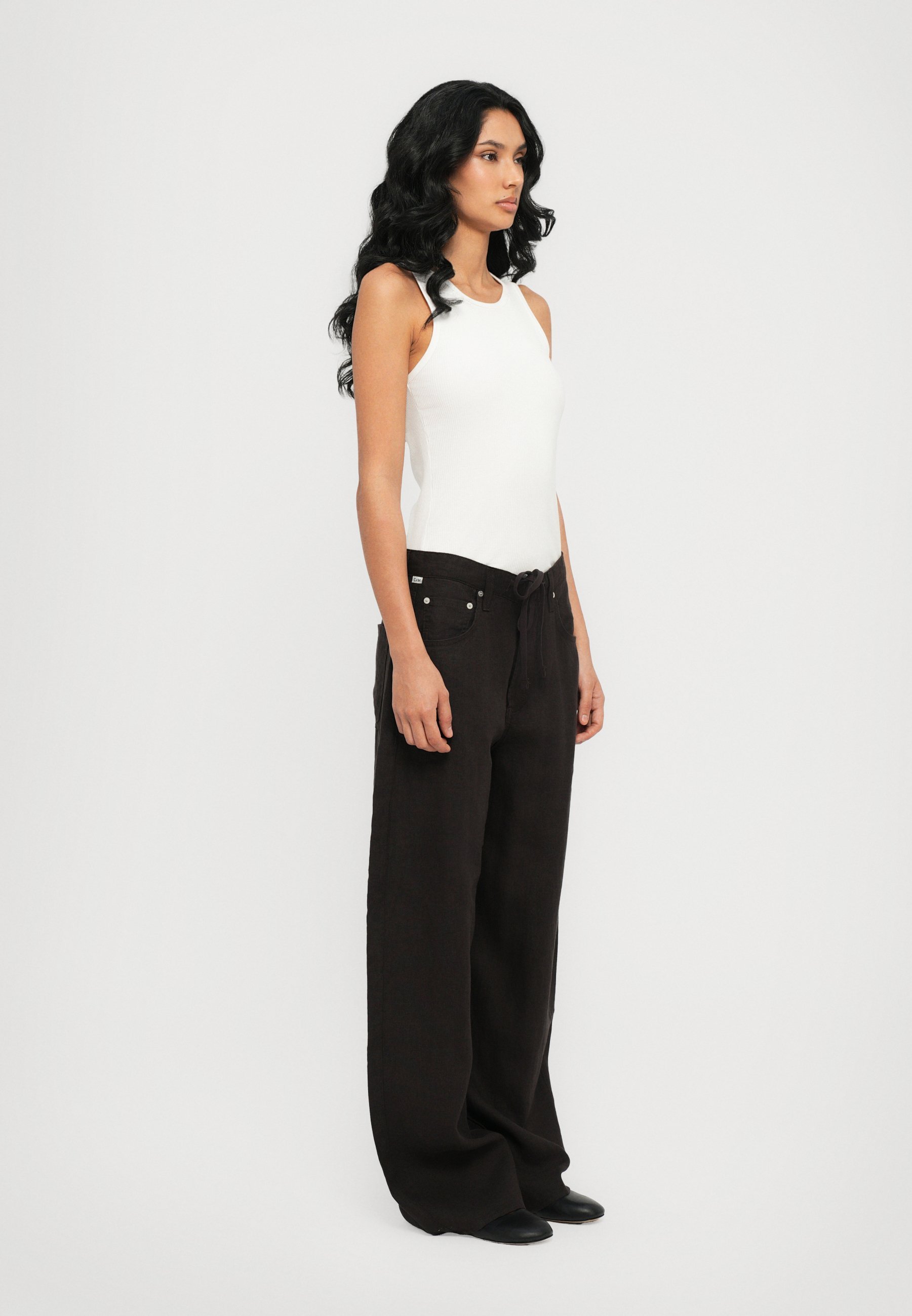 Citizens of Humanity BRYNN DRAWSTACK TROUSER - Kalhoty - black/brown