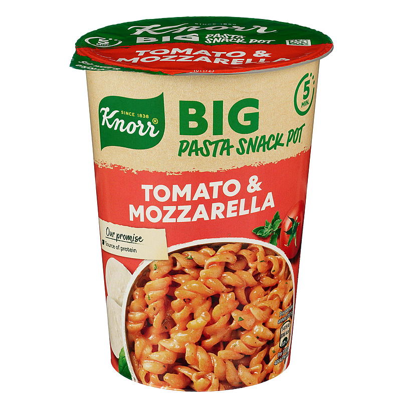 Knorr Tomaat & mozzarella grote snackverpakking 93 g Knorr