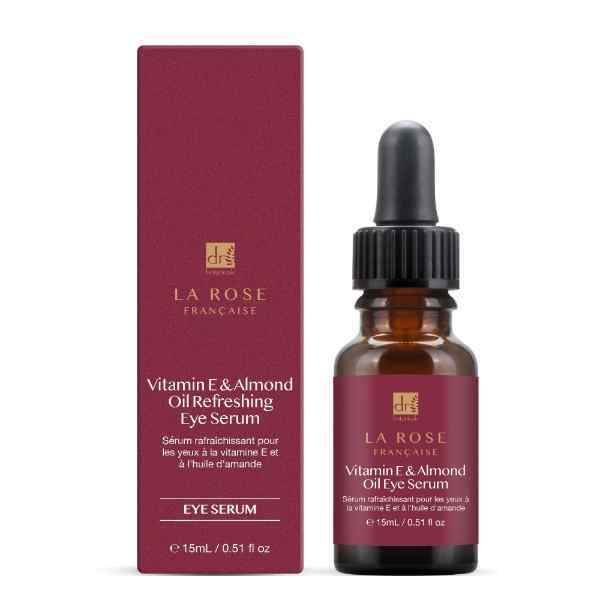 Siero contorno occhi Dr Botanicals La Rose Francaise, confezione doppia da 2 x 15 ml