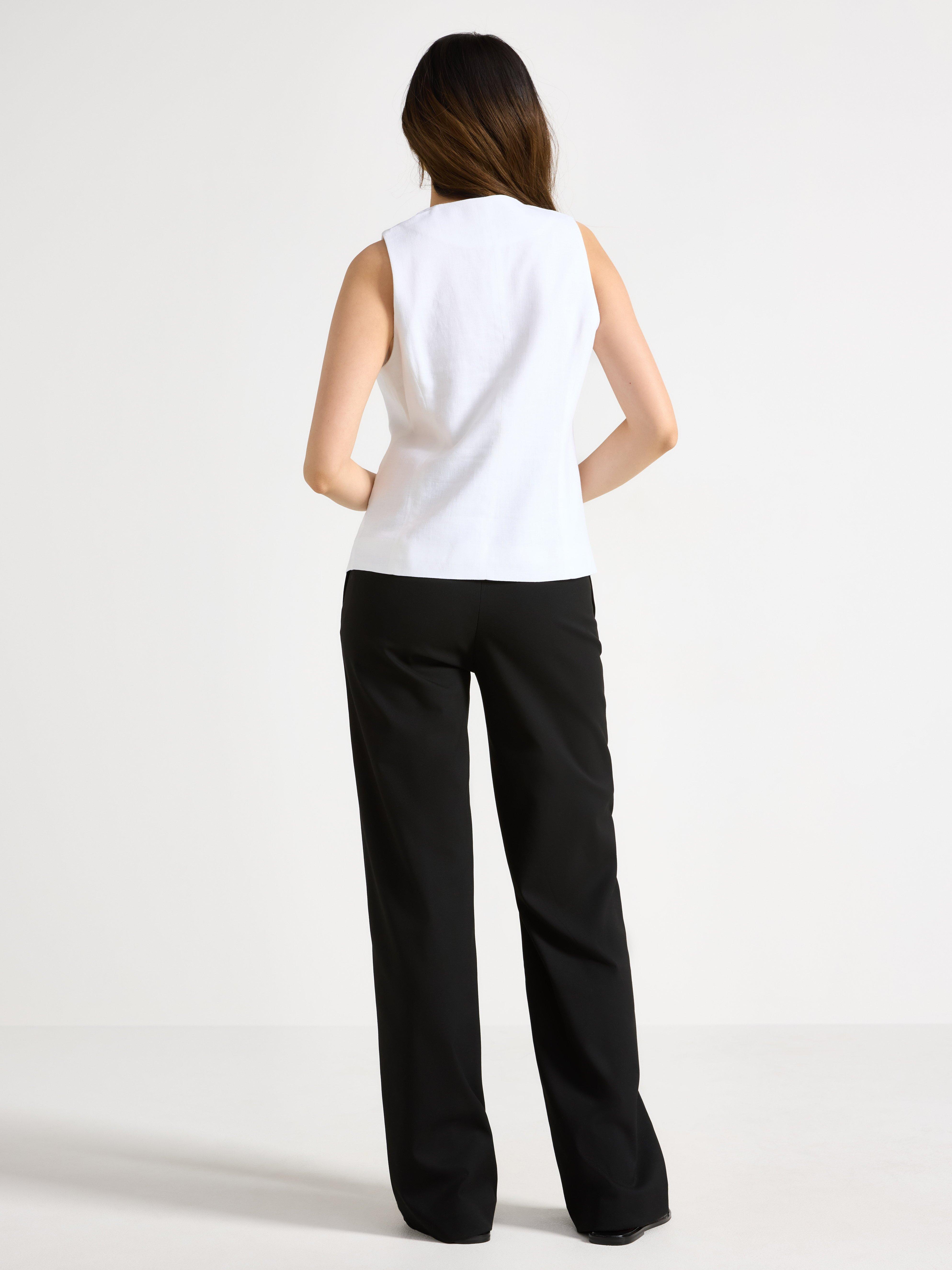 LYKKE Pantalon large à jambes extra longues Noir