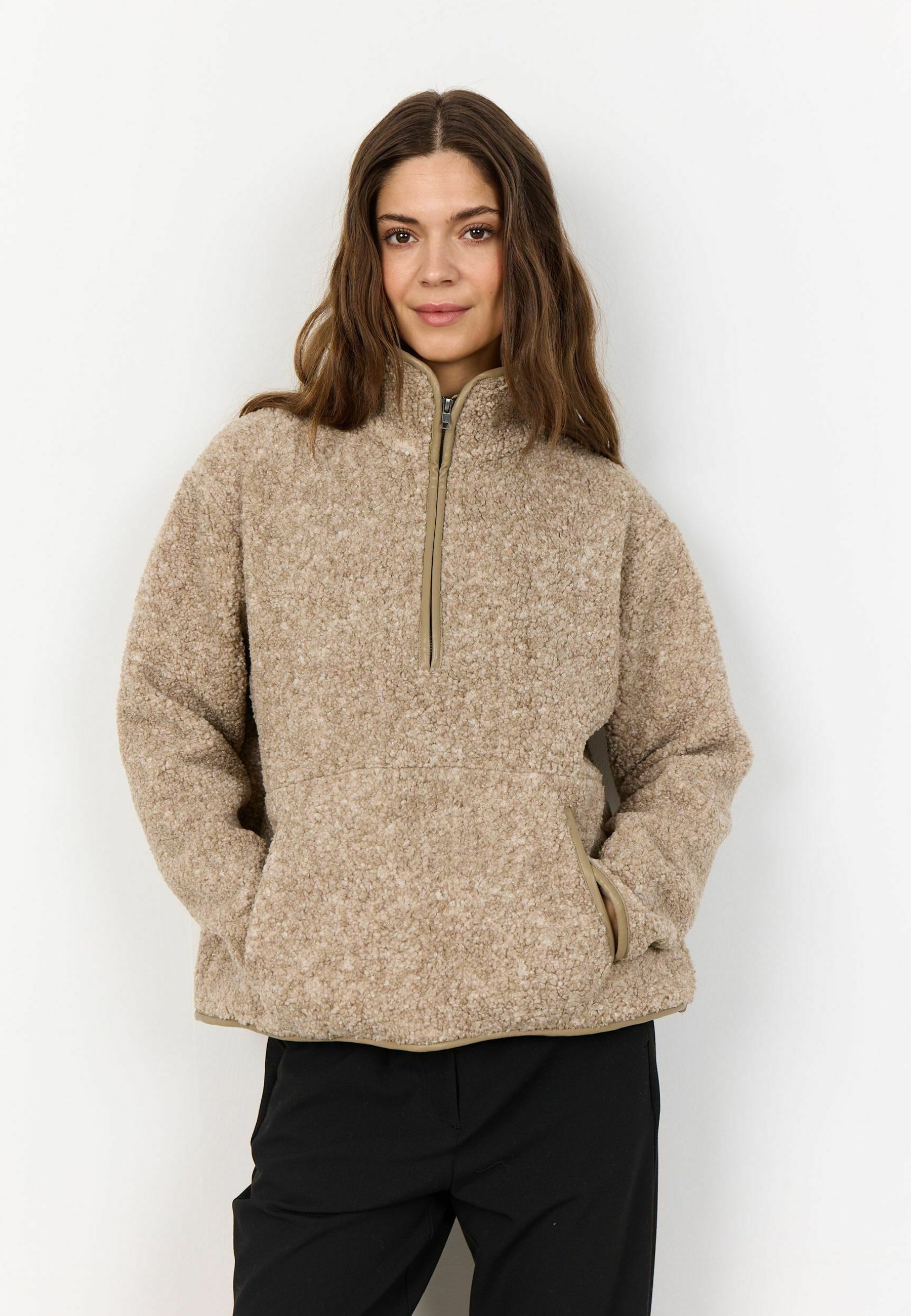 Pull polaire Soyaconcept - camel chiné