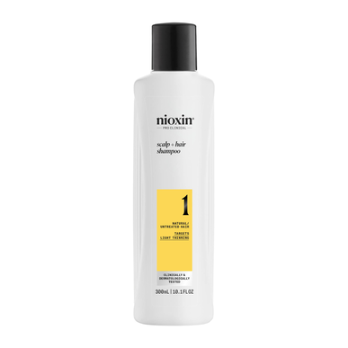Nioxin Professionals Scalp Shampoo 1 Natural Uncreated Hair Targets Shampoo Luonnollinen hiusten vahvuus ja volyymi 300 ml 300 ml