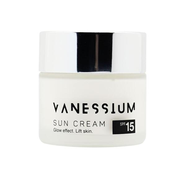 Opalovací krém Vanessium. Zářící efekt. Lifting pleti. SPF15 50ml