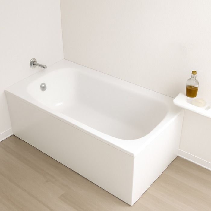 Jika (Groupe Roca) - Riga 130 x 70 cm Baignoire gain de place 150 L en acier émaillé, sans pieds, blanc (H2340300000001)