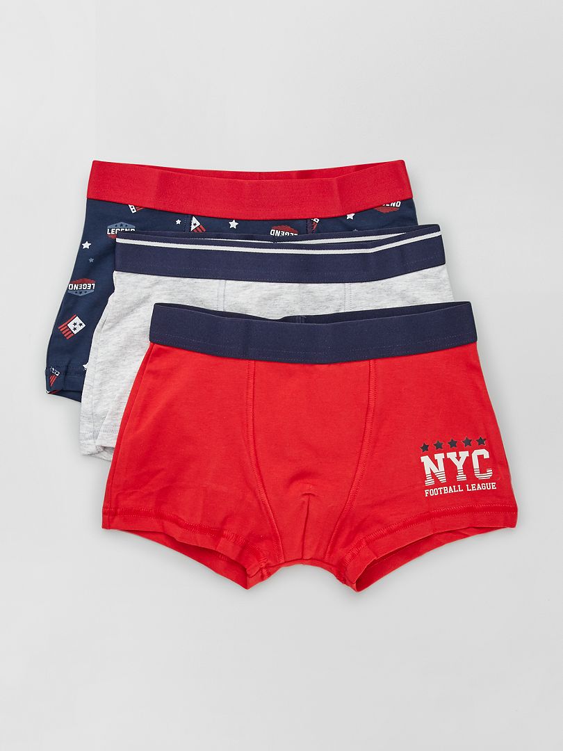 Conjunto de 3 cuecas boxer - AZUL