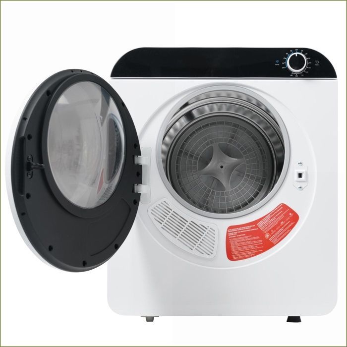Sèche-linge - Capacité 3 kg (4,5 kg Réelle) - 830 W - 4 Programmes - Montable sur Mur - Blanc