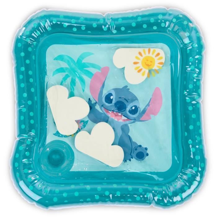 DISNEY BABY - STITCH - Baby Water Mat, Sensory and Developmental Toy, Inflatable, Easy to Clean, Foldable, From Birth