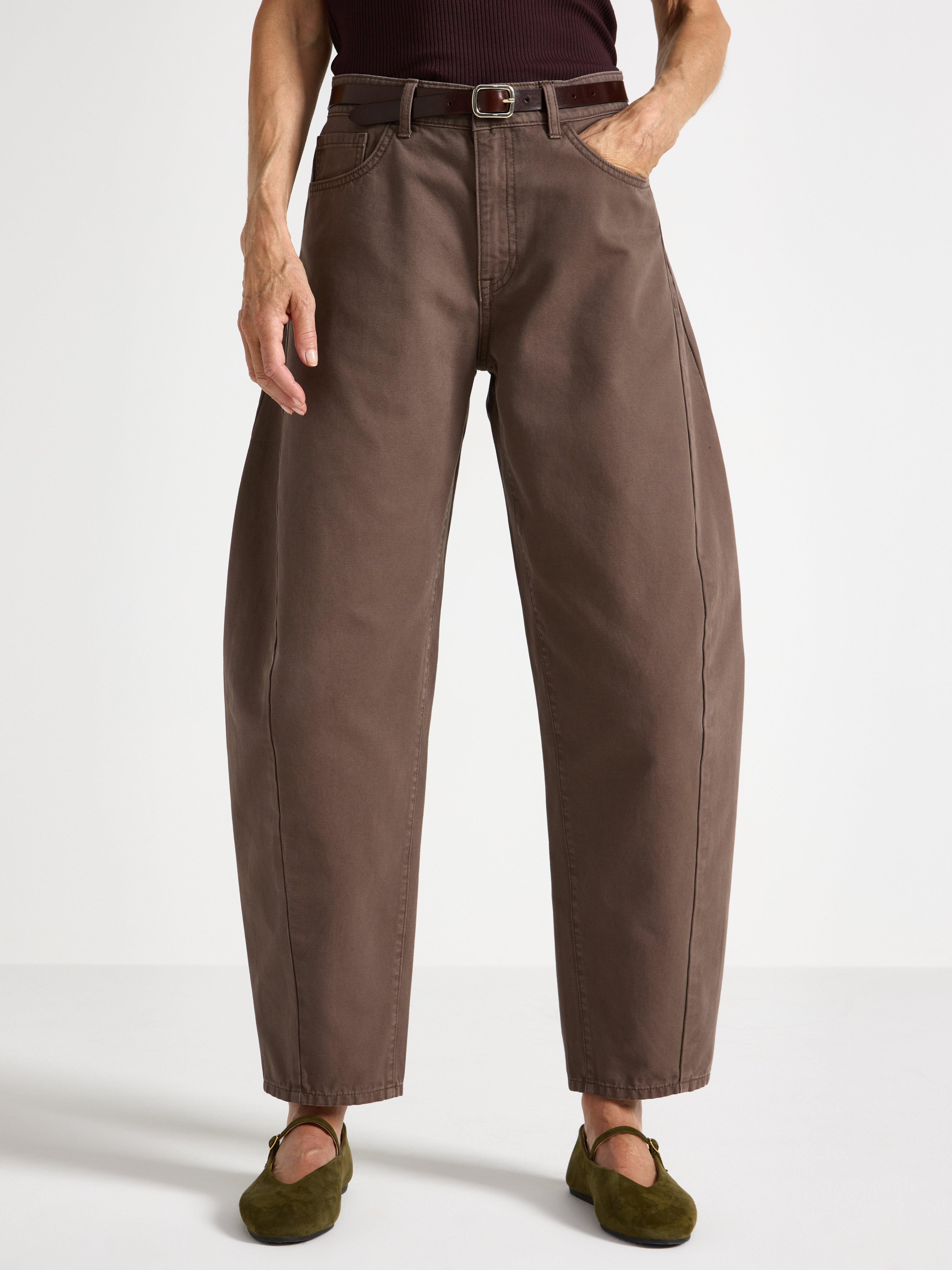 Pantalones BARREL marrones