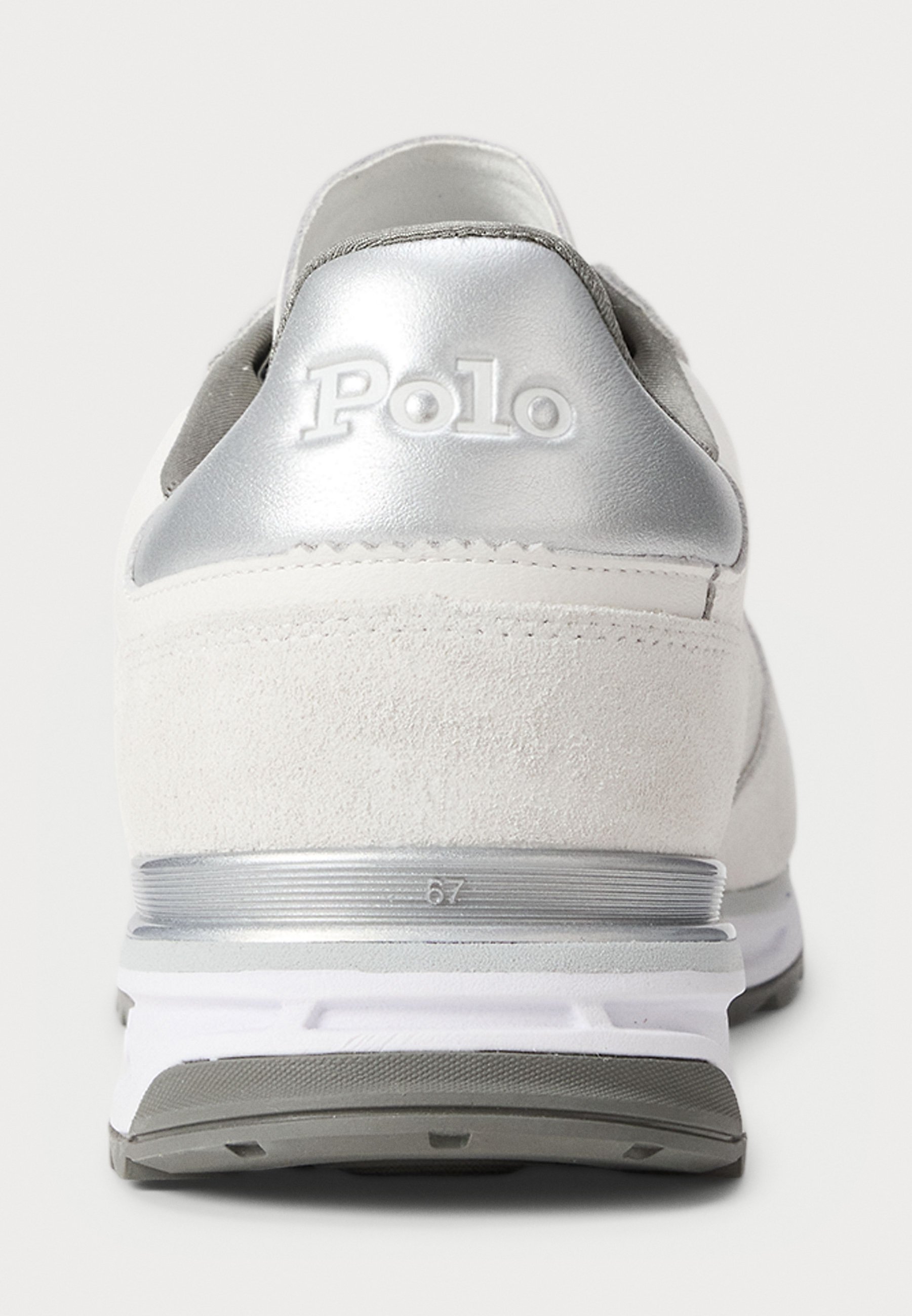 Polo Ralph Lauren VARICK SUEDE & OXFORD SNEAKER UNISEX - Sneakers - bianco/grigio/argento