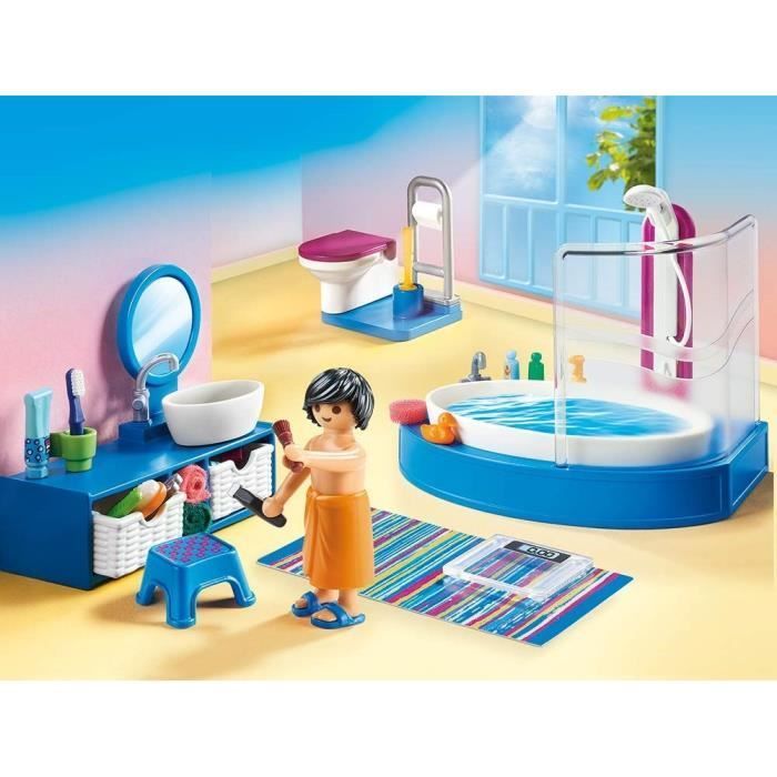 PLAYMOBIL 70211 Bagno con vasca, Casa delle bambole La casa tradizionale, 51 pezzi, Età 4+