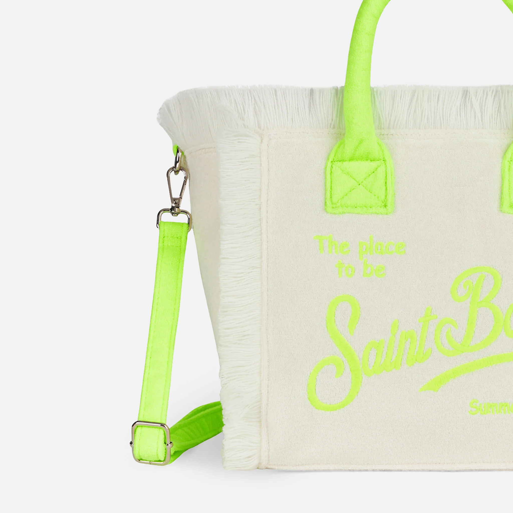 Witte badstof tas van Colette met Saint Barth-logo