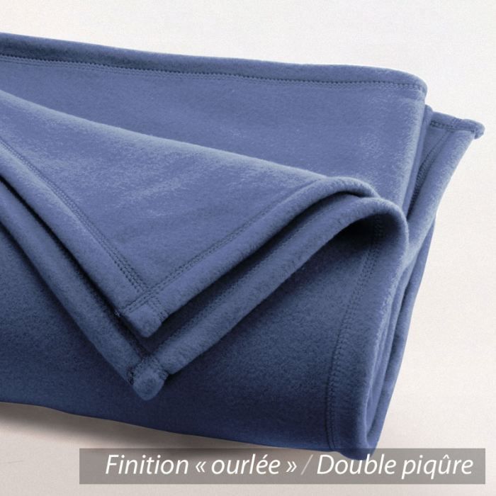 Couverture polaire 240x260cm Isba Marine 100% Polyester 340 g/m2 traité non-feu