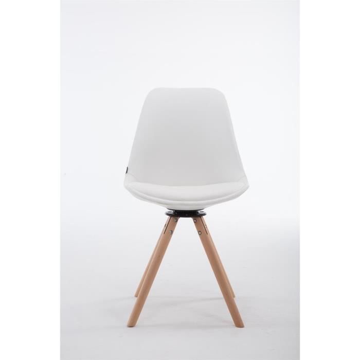 Silla escandinava - CLP - Calais - Piel sintética - Patas redondas de madera de haya