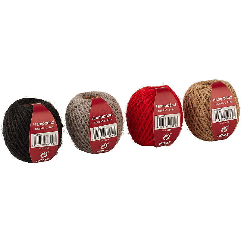 Nastro per uso domestico in canapa 40 m x 2 mm naturale