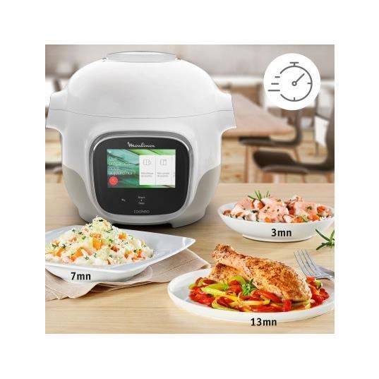 Olla multifunción inteligente de alta presión MOULINEX Cookeo Touch Mini WiFi, 3 L, 150 recetas integradas, aplicación Moulinex YY5132FB