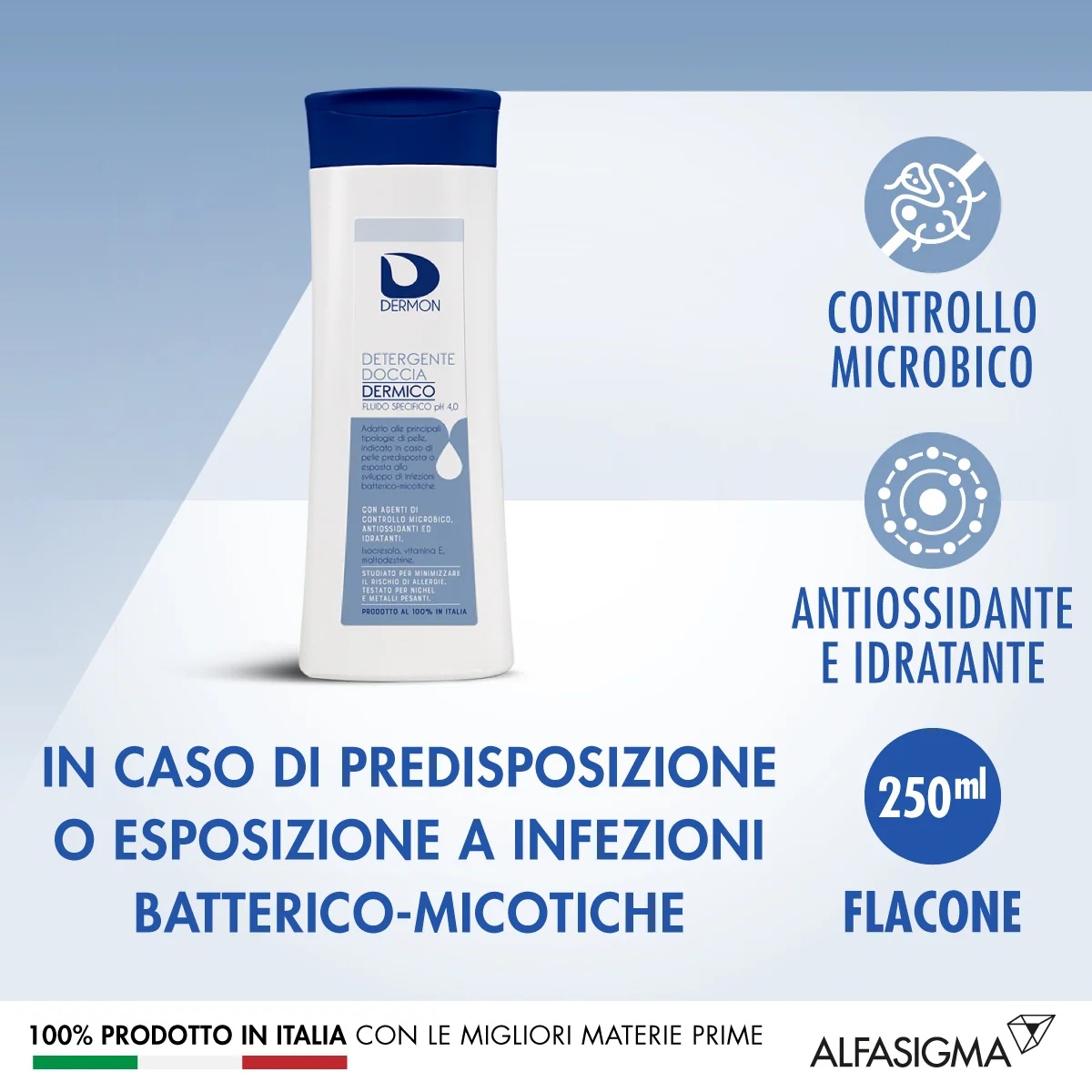 DERMON Dermon Douchegel tegen microbiële infecties 250 ml