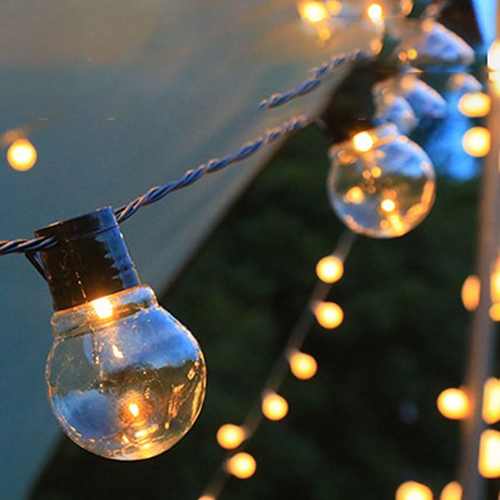 Guirlande lumineuse d'extérieur - Ulisem - 40 ampoules G50 - Solaire et USB C - Étanche