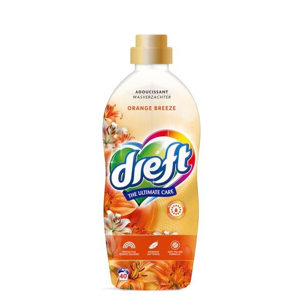 Mehčalec za perilo Dreft The Ultimate Care Orange Breeze, 1 l, 40 pranj